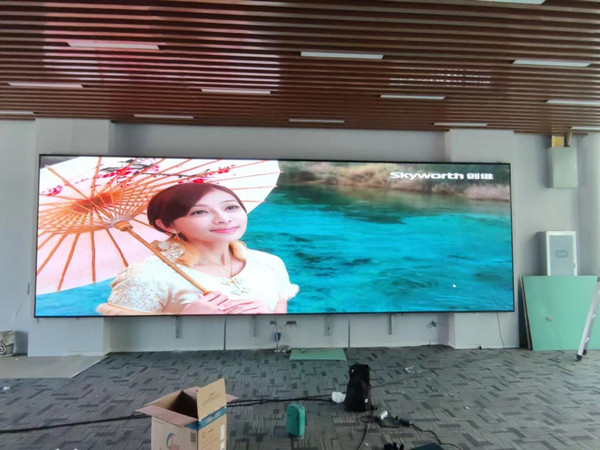 温县P1.53led小间距屏安装案例